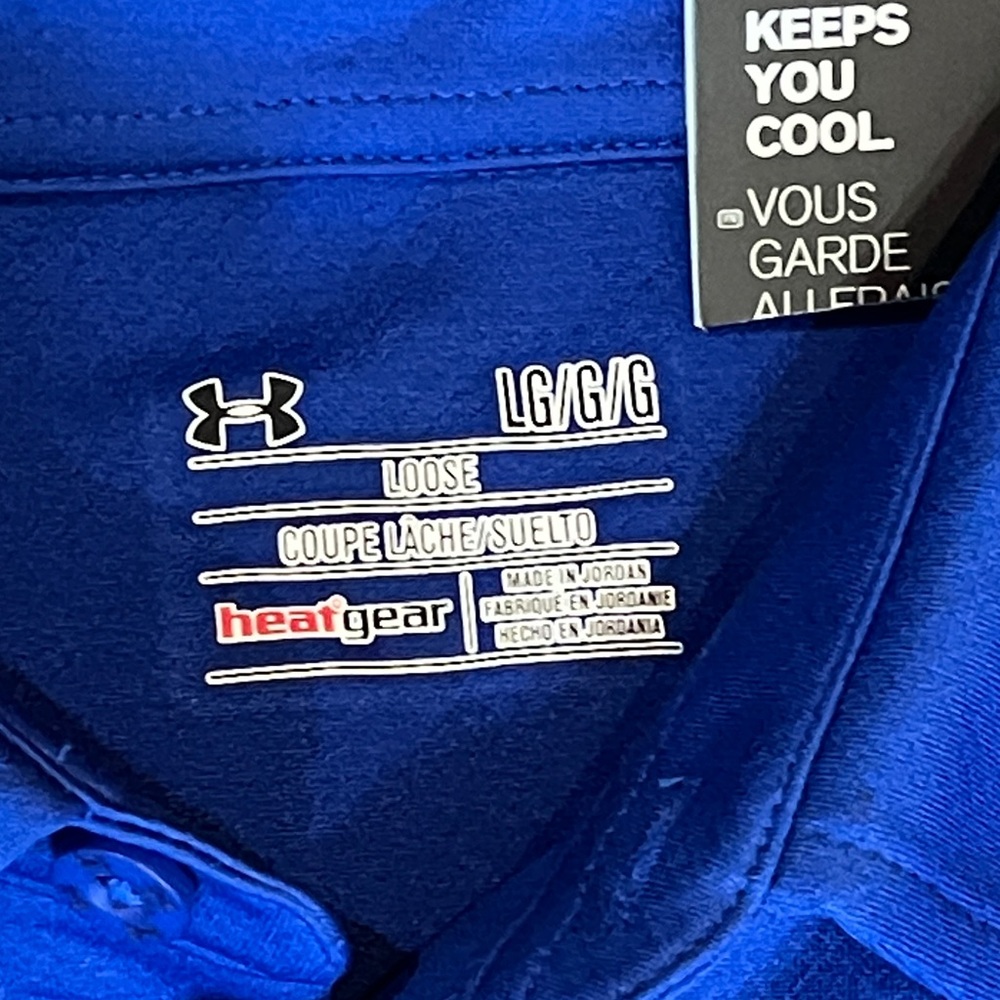 Under Armour Men's Vibrant Blue Polo - Picture 4 of 7